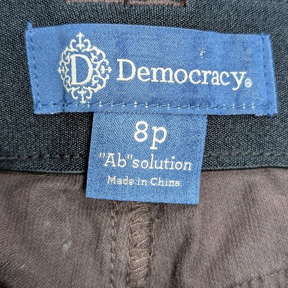 Democracy Brown Corduroy Pants "AB" Solution Size 8P - Picture 11 of 12